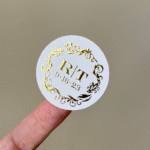 custom gold & silver foil stickers print on demand india