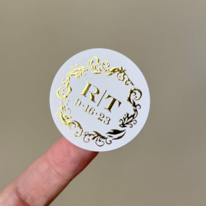 custom gold & silver foil stickers print on demand india